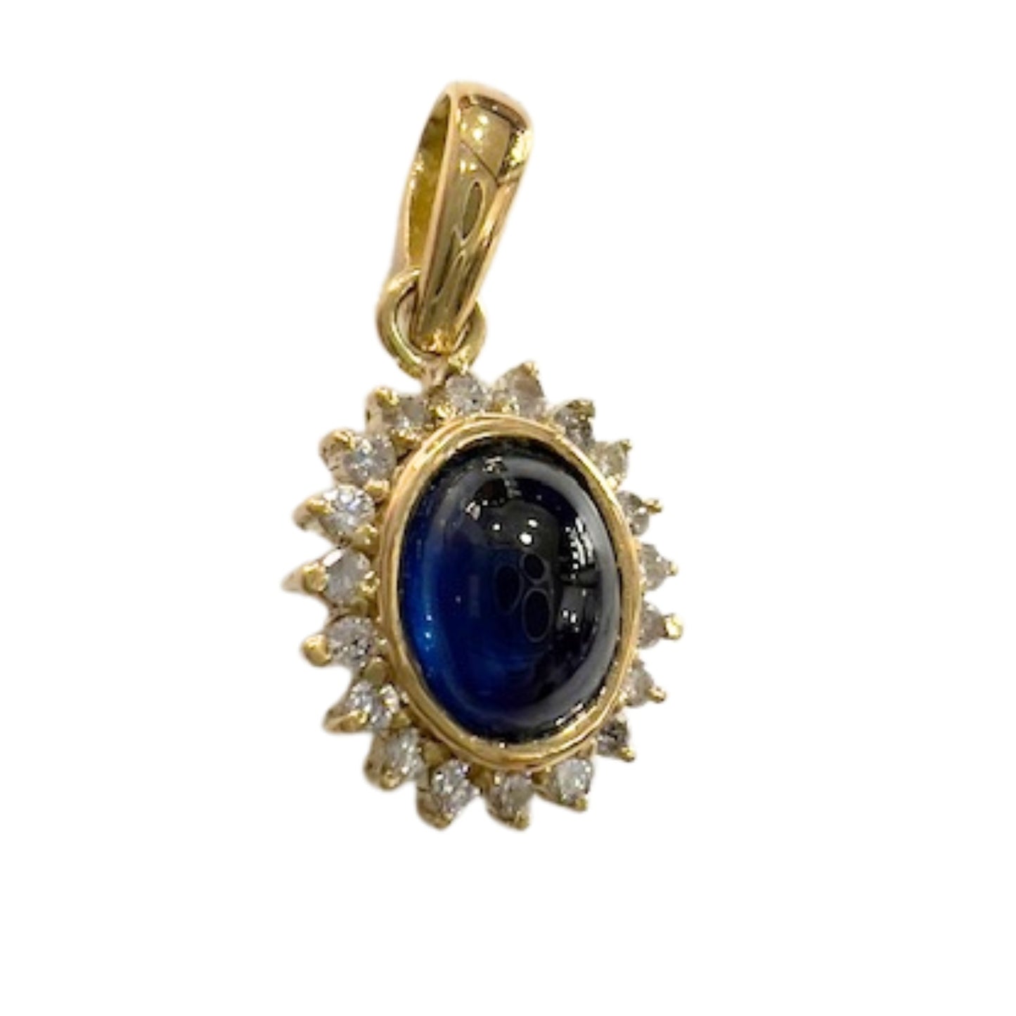 COLGANTE CONTEMPORÁNEO SIGLO XX CON DIAMANTES Y ZAFIRO