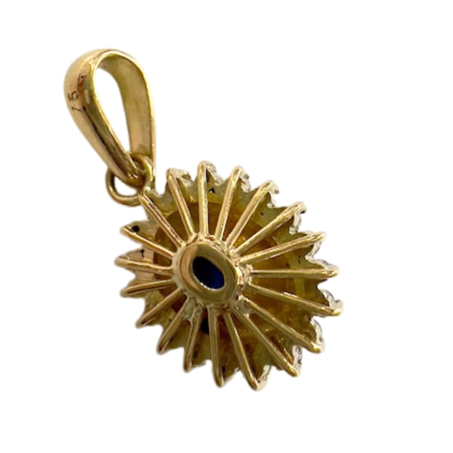 COLGANTE CONTEMPORÁNEO SIGLO XX CON DIAMANTES Y ZAFIRO