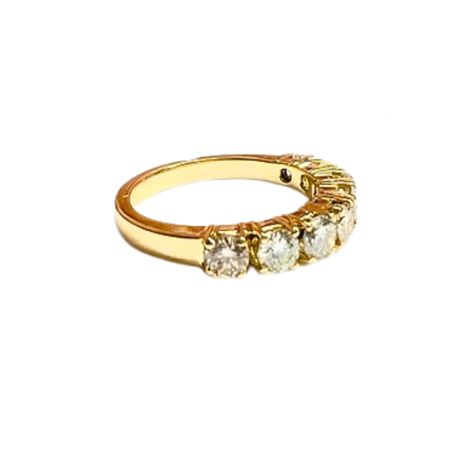 SORTIJA CONTEMPORANEA SIGLO XX de ORO 18 kts con DIAMANTES