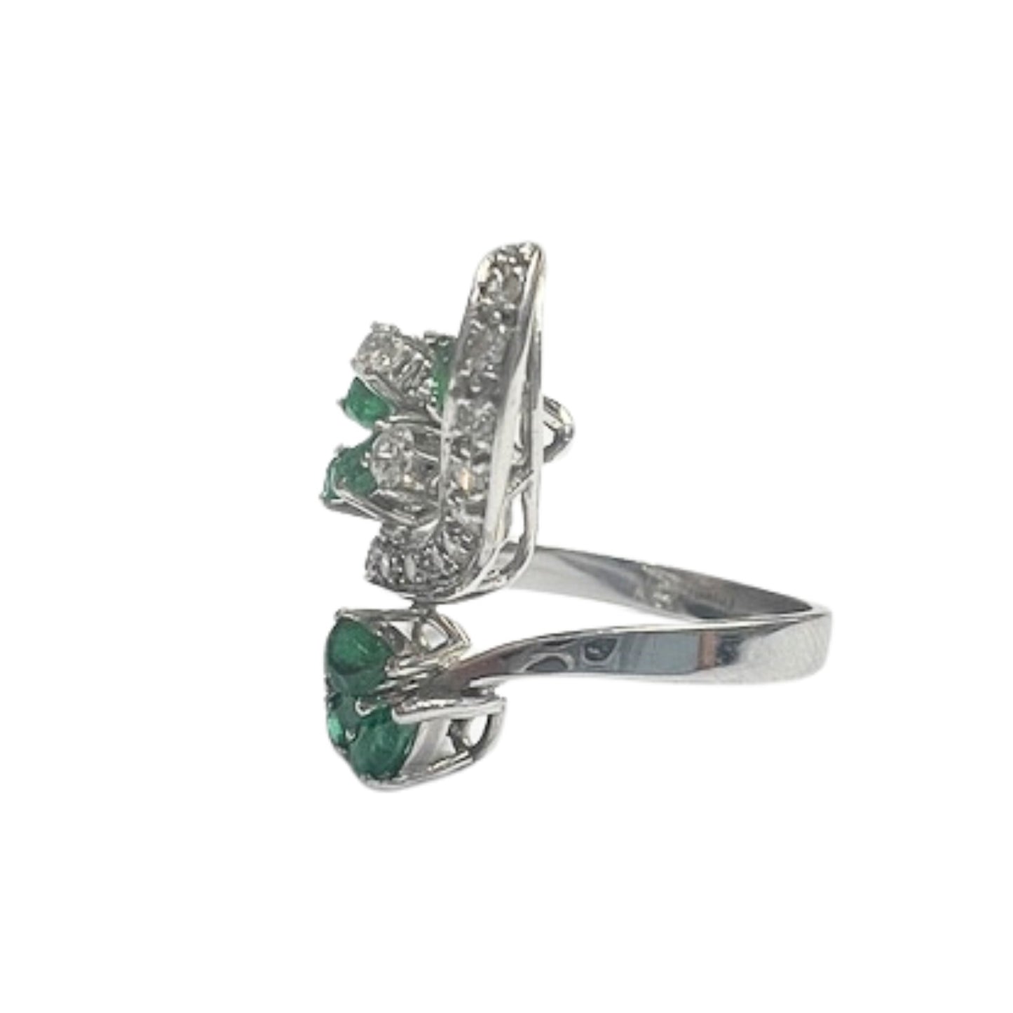 SORTIJA DISEÑO RETRO EPOCA 1940-1945 de ORO 18 kts con DIAMANTES