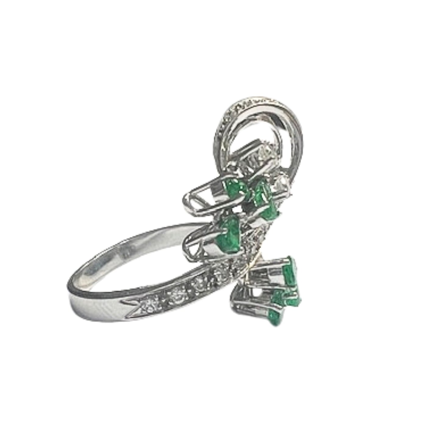 SORTIJA DISEÑO RETRO EPOCA 1940-1945 de ORO 18 kts con DIAMANTES