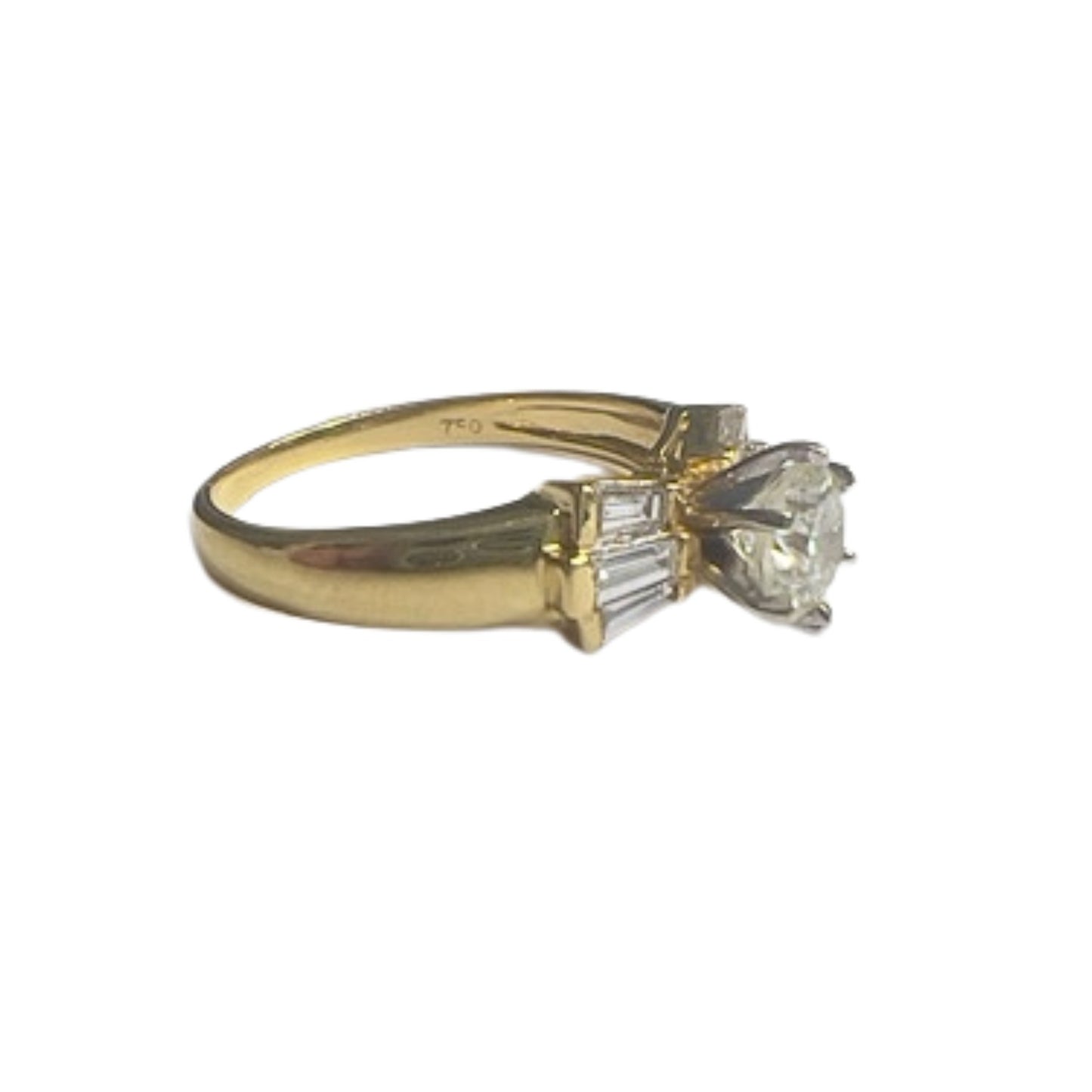 SORTIJA DISEÑO CONTEMPORANEO SIGLO XX de ORO 18 kts con DIAMANTES - con certificado de autenticidad