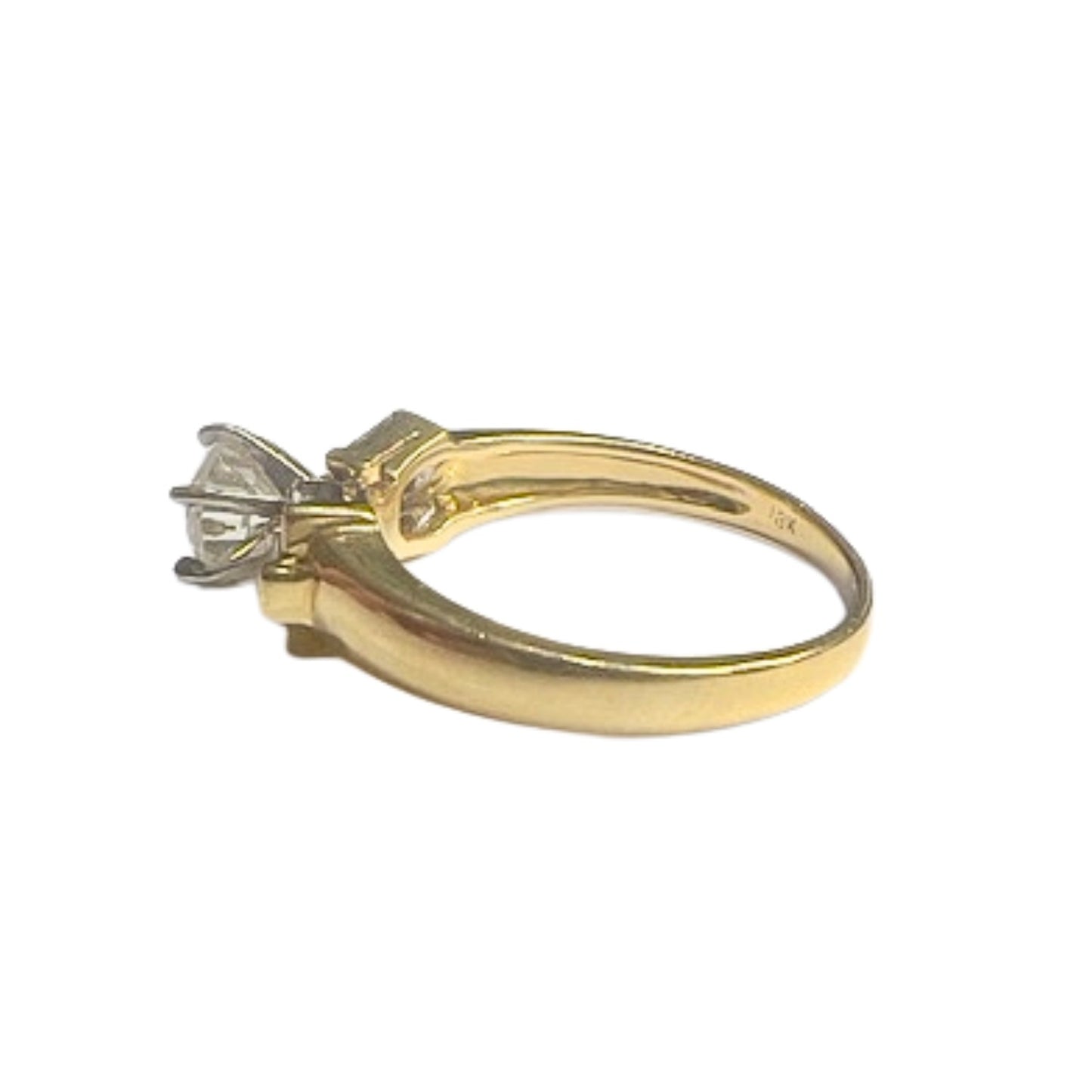 SORTIJA DISEÑO CONTEMPORANEO SIGLO XX de ORO 18 kts con DIAMANTES - con certificado de autenticidad