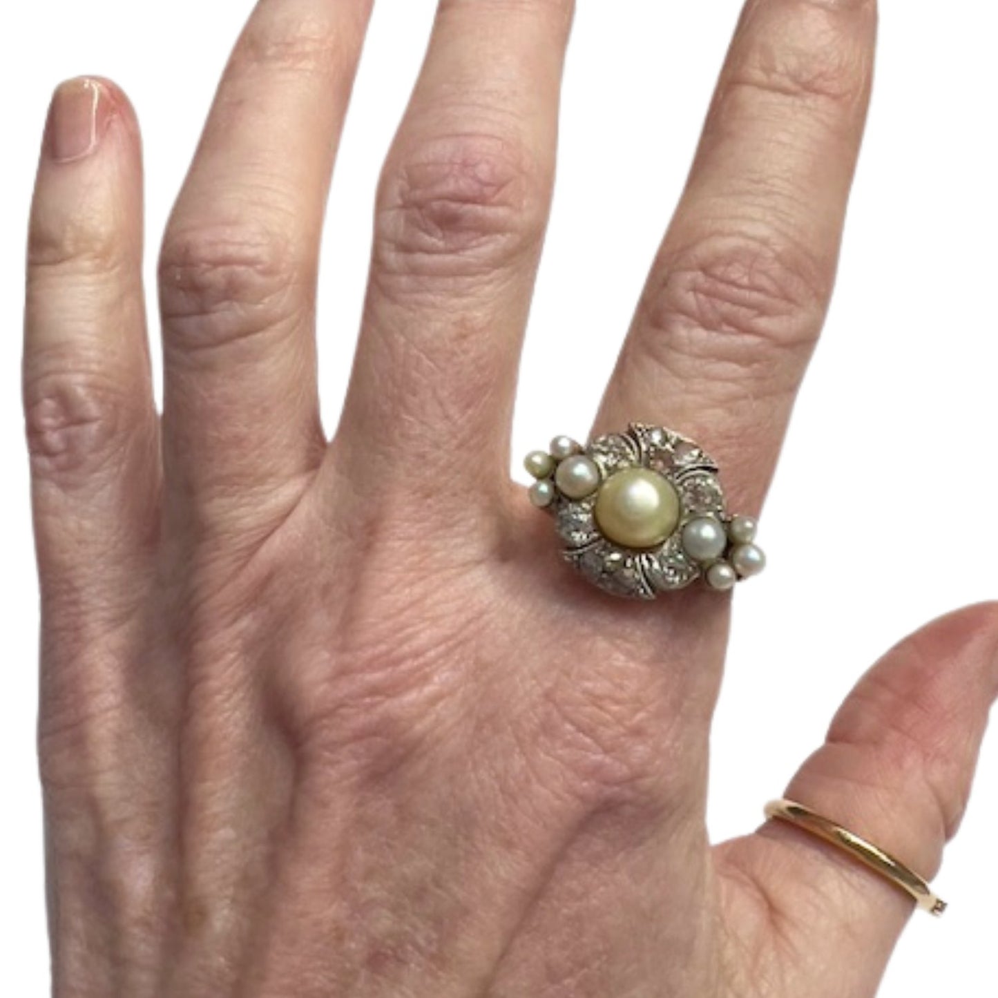 SORTIJA ART DECO ÉPOCA 1920 - 1925 de ORO 18 kts con DIAMANTES