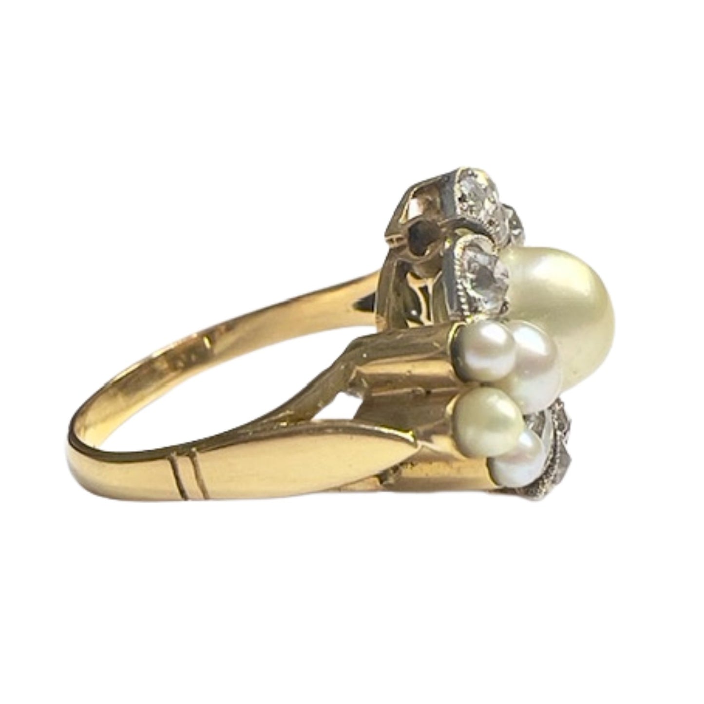 SORTIJA ART DECO ÉPOCA 1920 - 1925 de ORO 18 kts con DIAMANTES