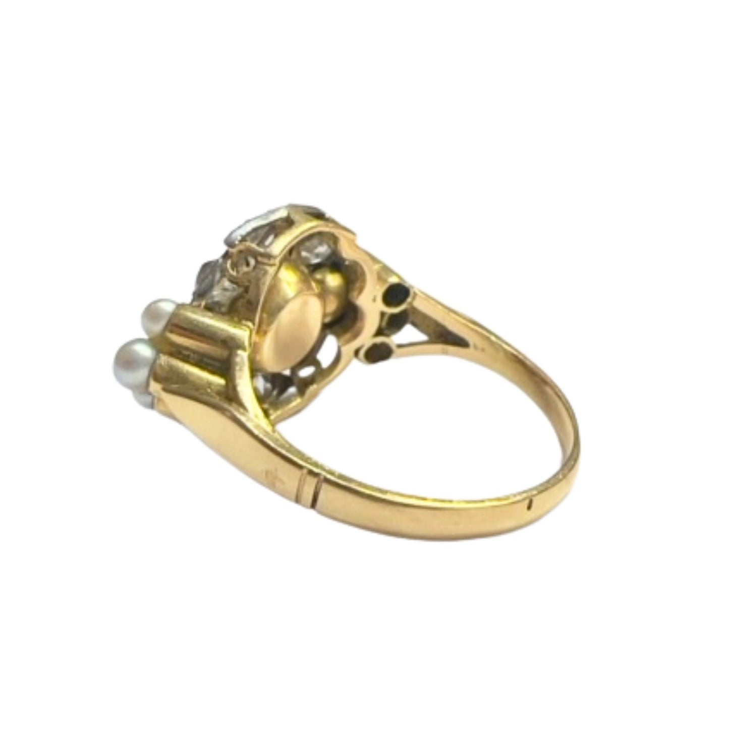 SORTIJA ART DECO ÉPOCA 1920 - 1925 de ORO 18 kts con DIAMANTES