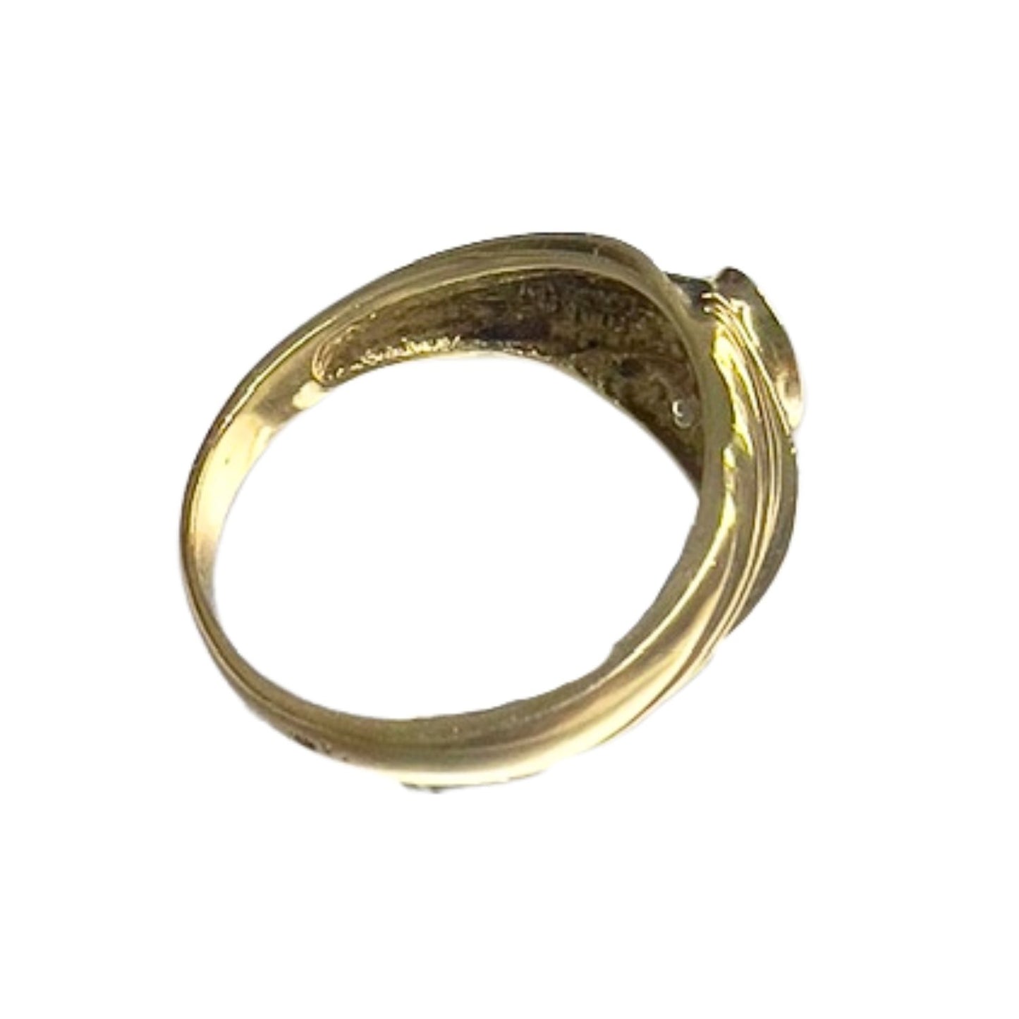 SORTIJA MODERNA DISEÑO AÑOS 90 de ORO 18 kts con DIAMANTES y ZAFIROS