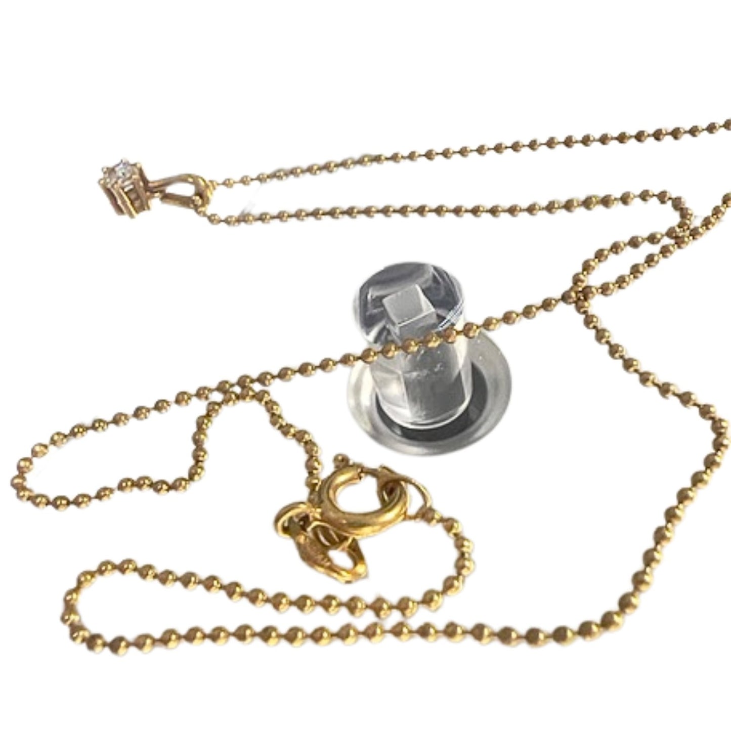 COLGANTE MODERNO SIGLO XX de ORO 18 kts con DIAMANTES