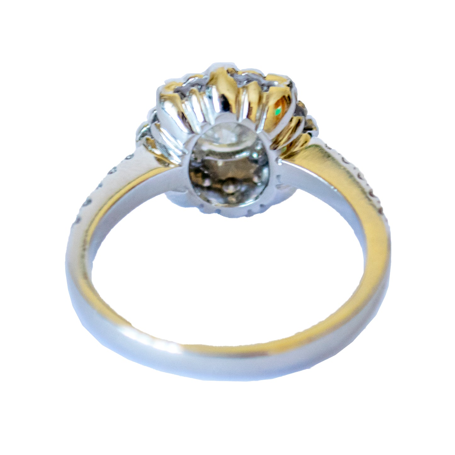 SORTIJA CONTEMPORÁNEA SIGLO XX de ORO 18 kts con DIAMANTES