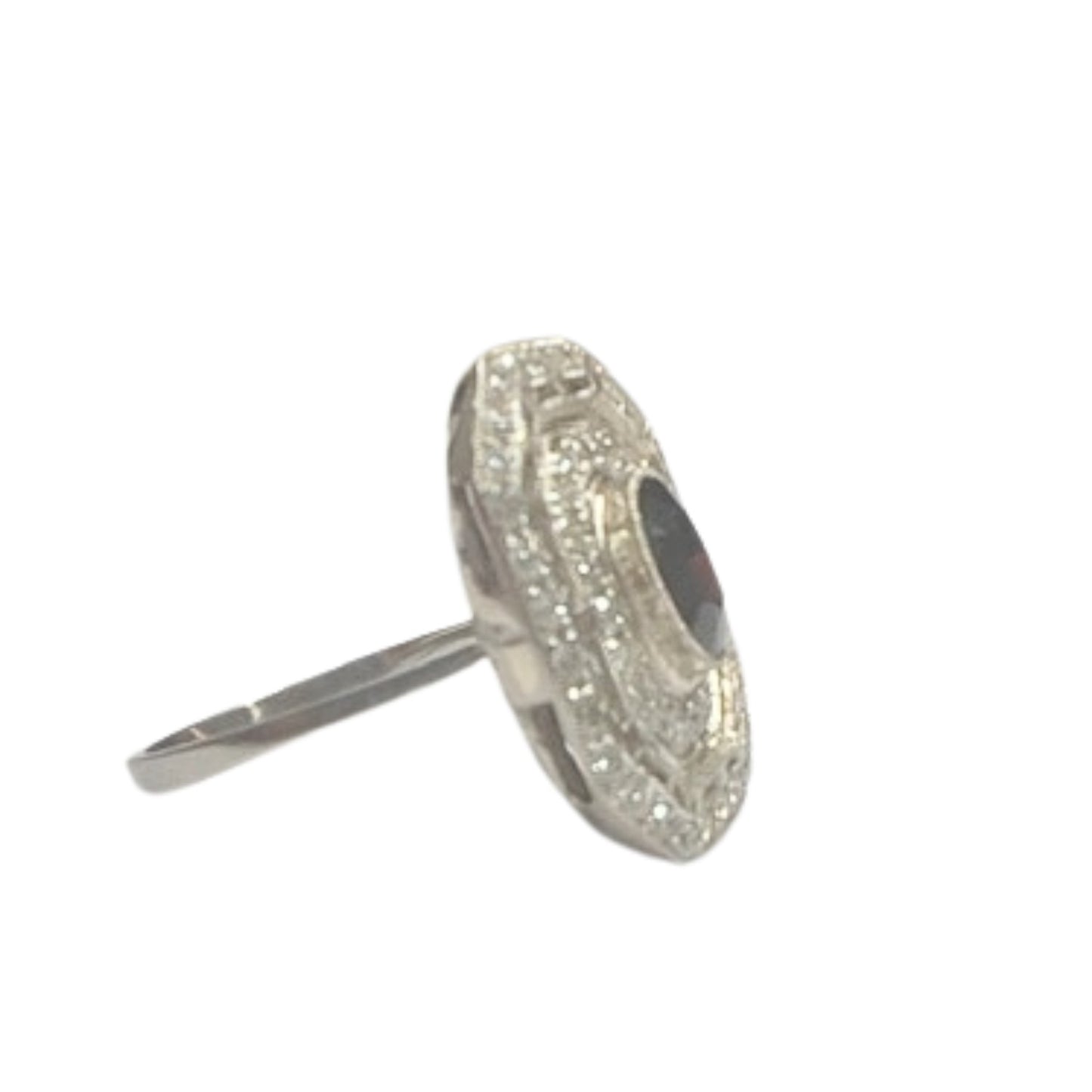 SORTIJA DISEÑO ART DECO CON ZAFIRO