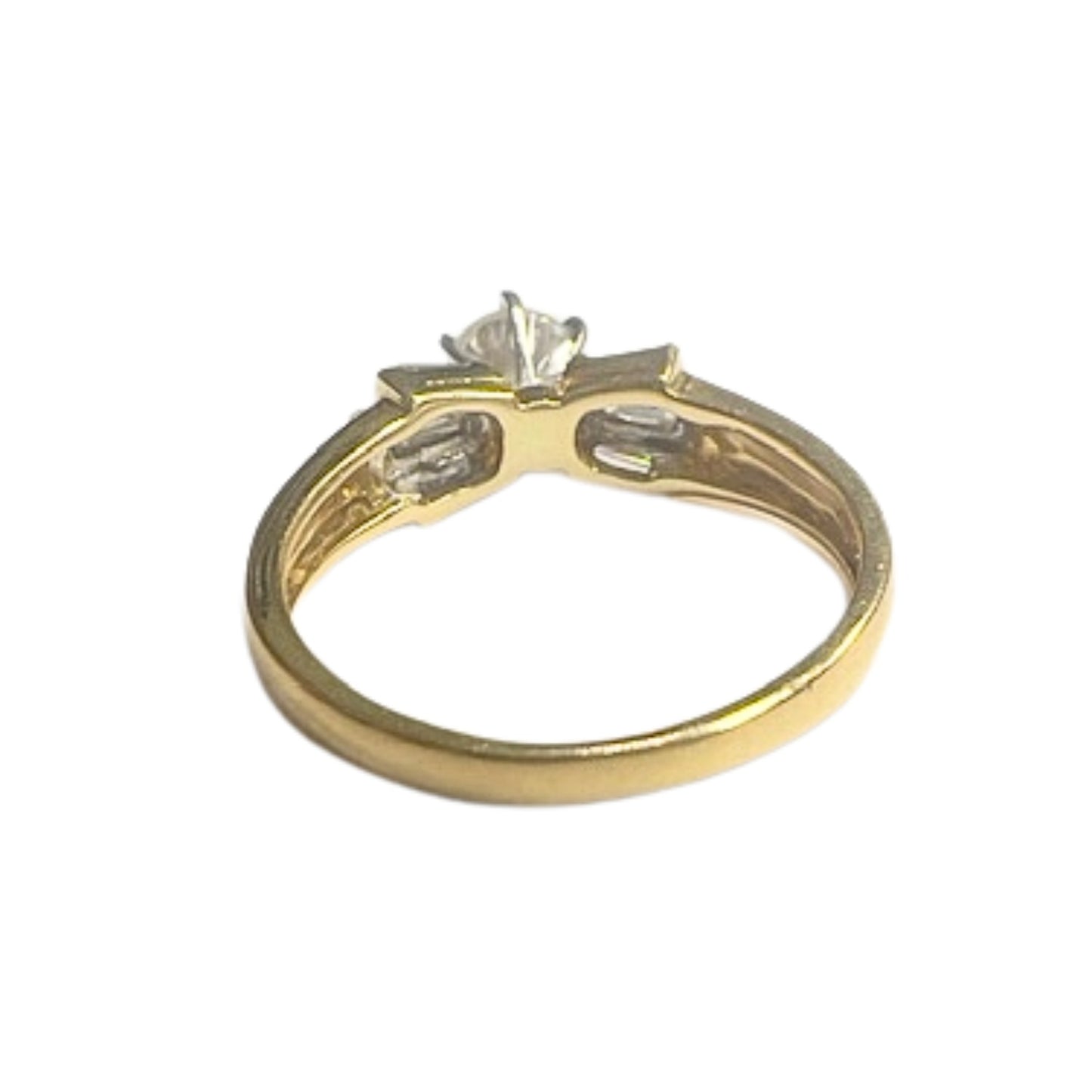 SORTIJA DISEÑO CONTEMPORANEO SIGLO XX  de ORO 18 kts con DIAMANTES - con certificado de autenticidad