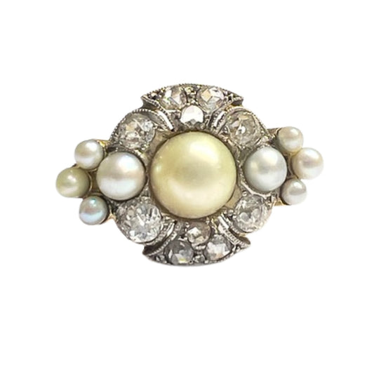 SORTIJA ART DECO ÉPOCA 1920 - 1925 de ORO 18 kts con DIAMANTES