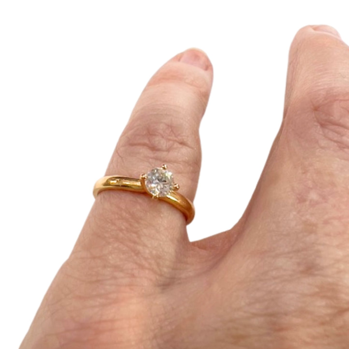 SORTIJA ORO CON DIAMANTE tipo solitario