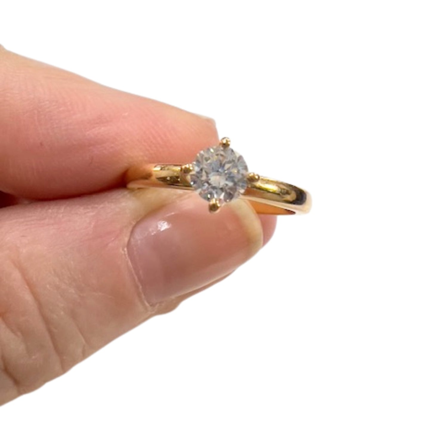 SORTIJA ORO CON DIAMANTE tipo solitario