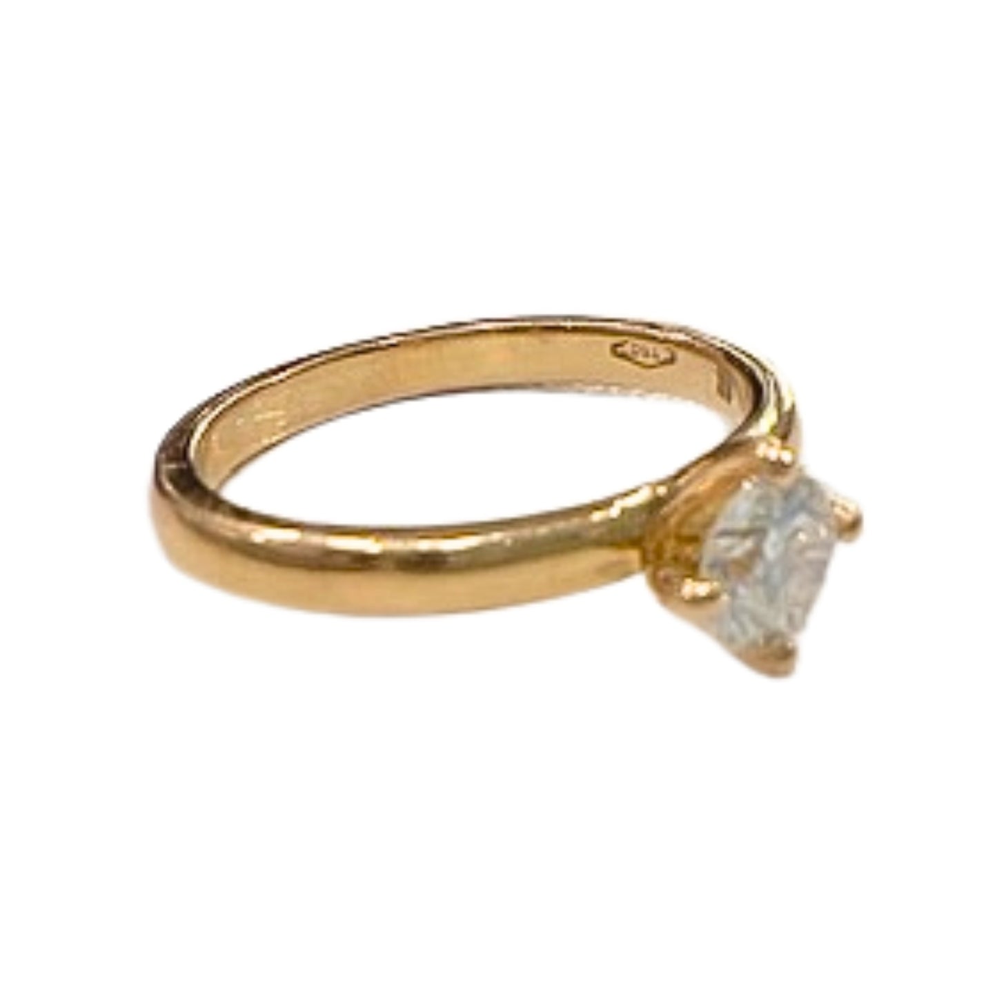 SORTIJA ORO CON DIAMANTE tipo solitario