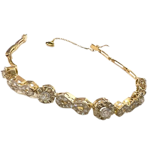 PULSERA DISEÑO ART DECO EPOCA 1930-35 CON DIAMANTES