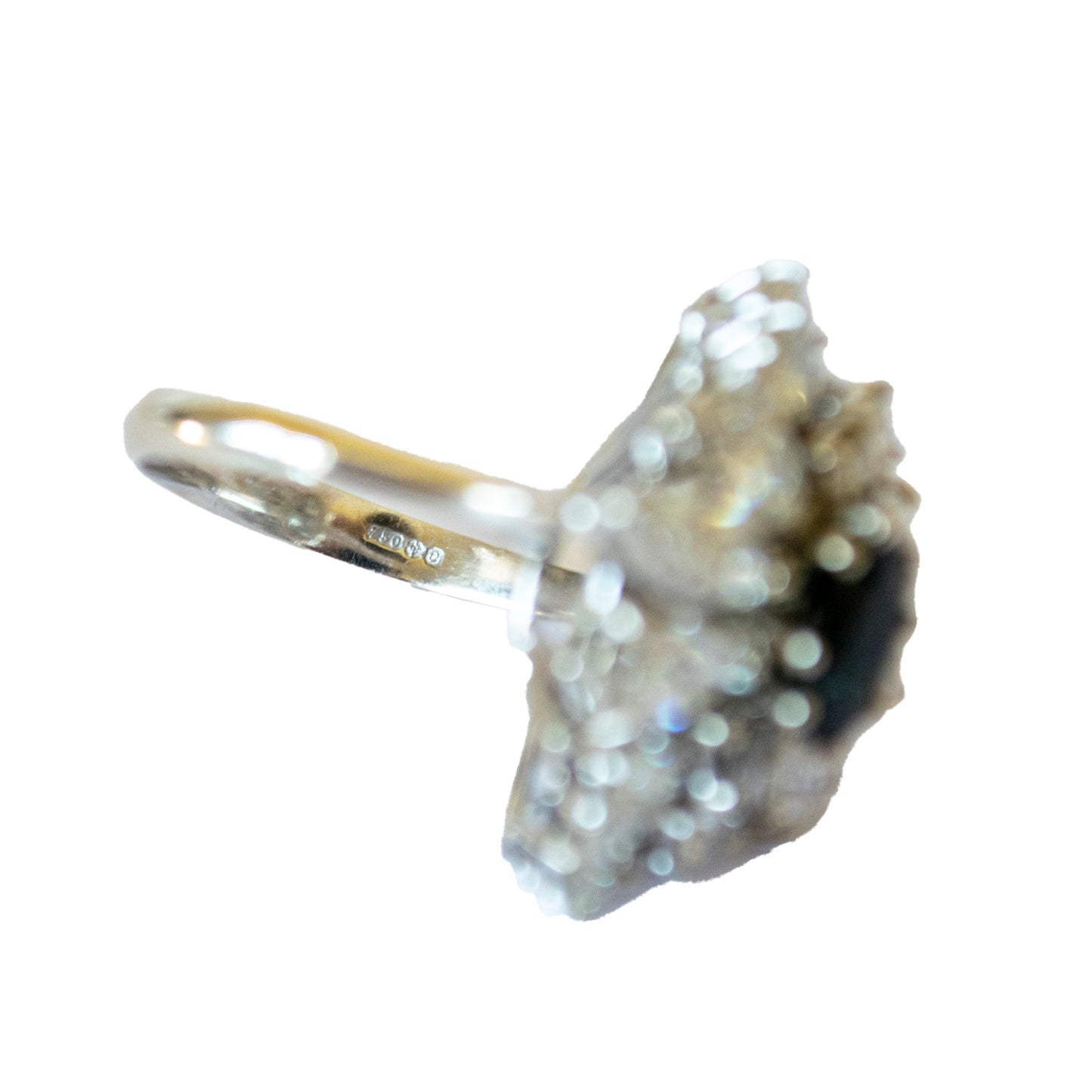 SORTIJA ESTILO CONTEMPORÁNEO SIGLO XX de ORO 18 kts con DIAMANTES