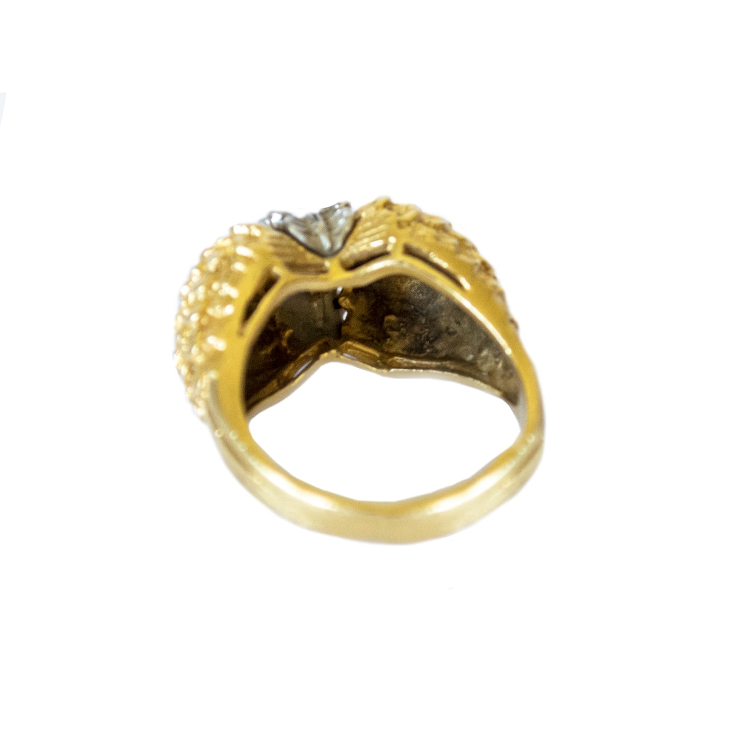 SORTIJA DISEÑO RETRO ÉPOCA 1940 de ORO 18 kts con DIAMANTES