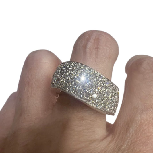 SORTIJA ESTILO CONTEMPORÁNEO SIGLO XX de ORO 18 kts con DIAMANTES