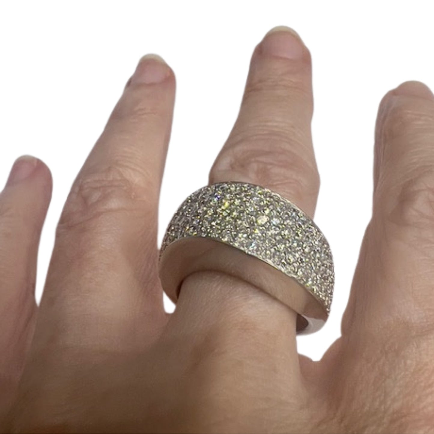 SORTIJA ESTILO CONTEMPORÁNEO SIGLO XX de ORO 18 kts con DIAMANTES